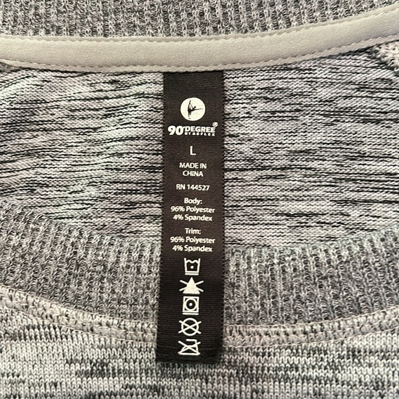 90 Degree - Size Large - Grey Shirt with Zippers on bottom sides Excellent Cond! - Picture 8 of 8